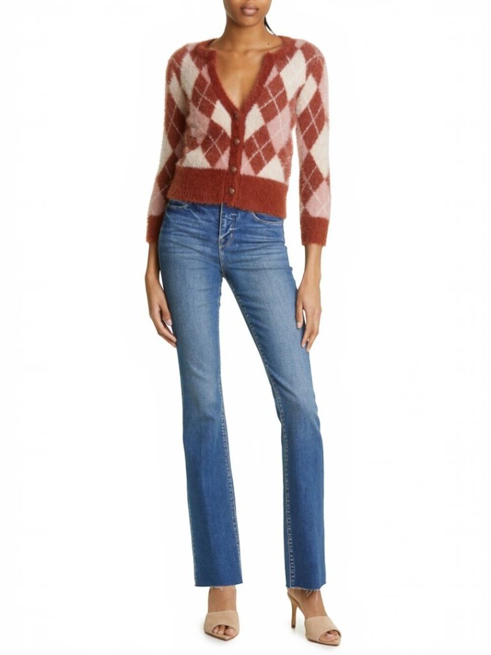 L'AGENCE Ruth Sutton Raw Hem Straight Leg Jeans Size 24